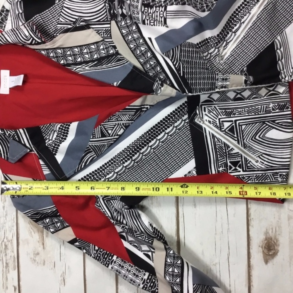 Chico’s Color Block Abstract Print Blazer Jacket - image 7